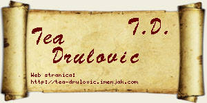 Tea Drulović vizit kartica
